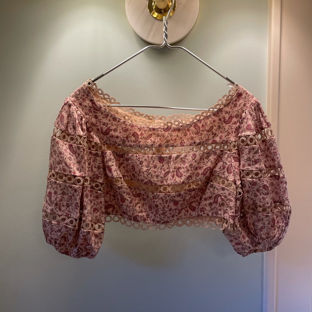 Zimmermann top puffy sleeves size 2